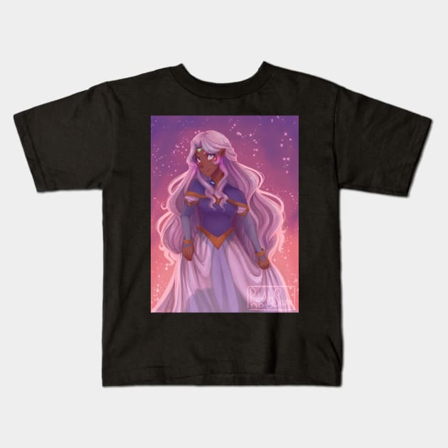 Starry princess Allura Kids T-Shirt by Probablynotsam